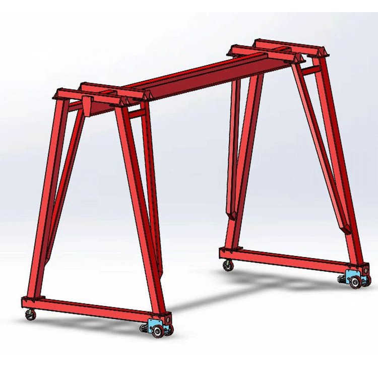 Hand push portable gantry crane