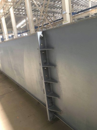 How to reconnect overhead crane main girder segments?