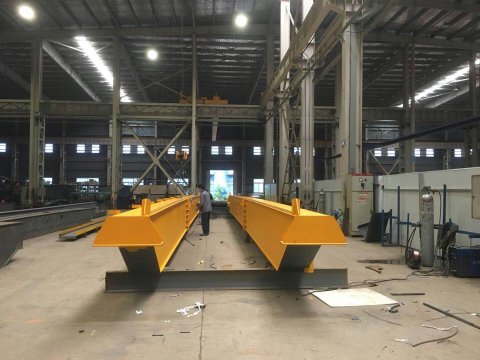 How to reconnect overhead crane main girder segments?